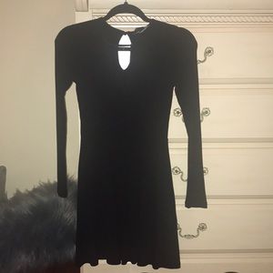 all black cocktail dress